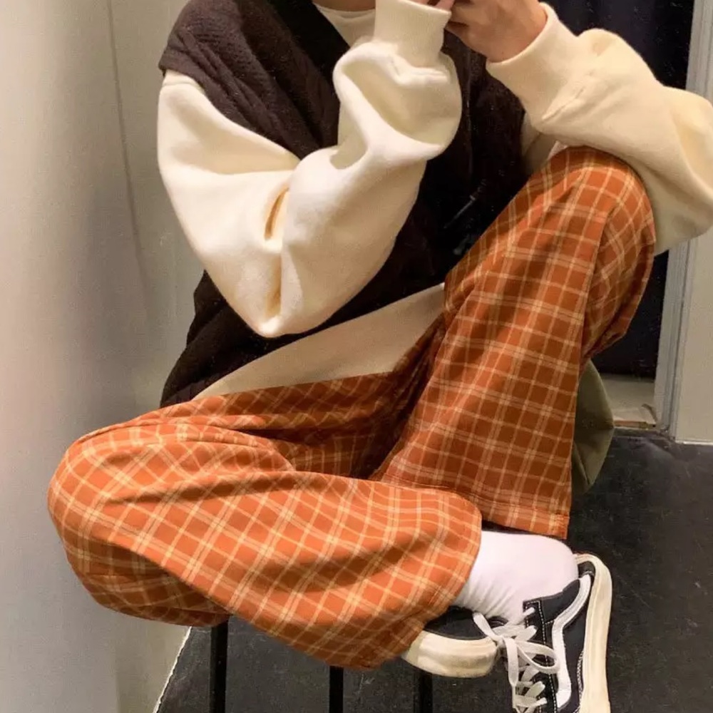 Orange Plaid Pants
